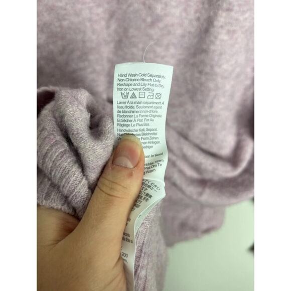 J crew Collared V-neck Sweater Supersoft Yarn Pink/Purple Preppy Size Large Wm’s - Picture 5 of 6
